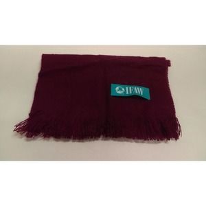 Vintage Wool IFAW Mulberry scarf